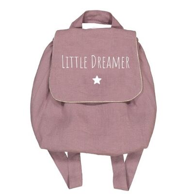 Sac à dos lin mauve "Little dreamer" symbole petite étoile