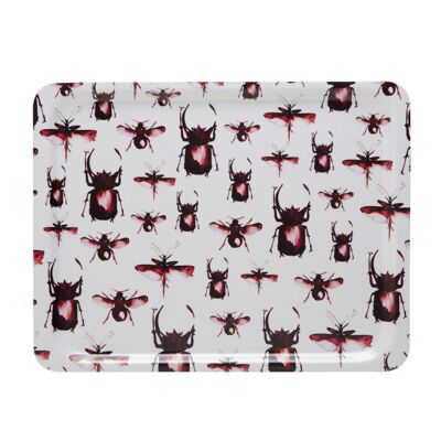 Plateau Multi insectes rouge