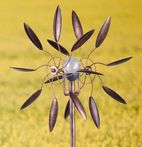Fenton solar light garden wind sculpture spinner bronze