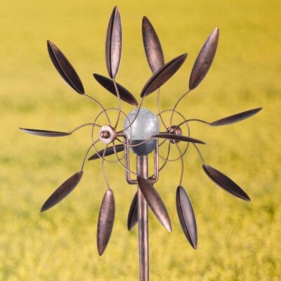 Fenton lumière solaire jardin vent sculpture spinner bronze