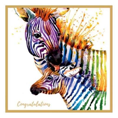 Carte de félicitations Zebra