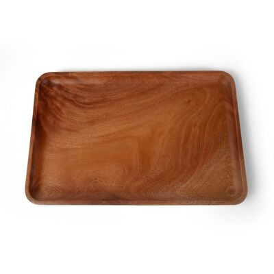 Vajilla Primavera - Bandeja para servir 40x26 cm - Hecha a mano - Madera Khaya - Ecológica