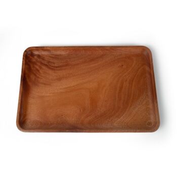 Vaisselle Spring - Plateau de service 40x26 cm - Fait main - Bois Khaya - Ecologique 1