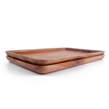 Vaisselle Spring - Plateau de service 40x26 cm - Fait main - Bois Khaya - Ecologique 2