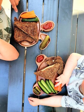 Assiette pour enfants - Lapin - Fait main - Khaya Wood - Eco-friendly 7