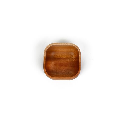 Summer Tableware - Retro Bowl - Square - Handmade - Khaya Wood - Eco-friendly