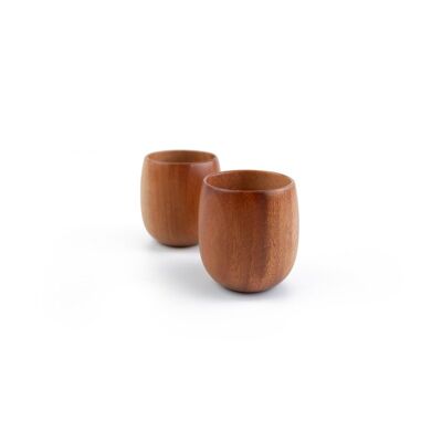 Tazza per bambini Ø7 cm - Fatta a mano - Legno Khaya - Ecologica