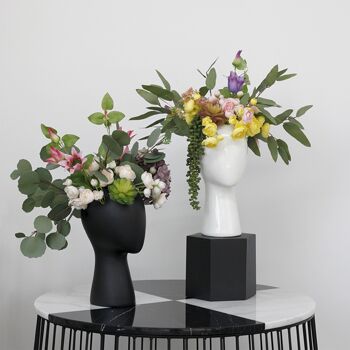 Decor - VASES BUNDLE - Home Decor - Flower Vases - Flower Pots - Head Vase - Unique Gift 4