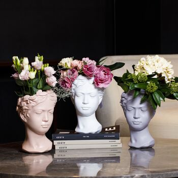 Decor - VASES BUNDLE - Home Decor - Flower Vases - Flower Pots - Head Vase - Unique Gift 5