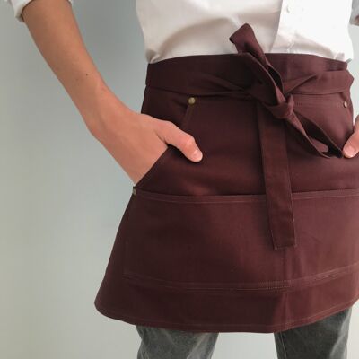 TOM - Canvas Half Waist Apron - Warm Brick