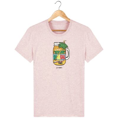 T-shirt Homme  Été Sénégal - Cream Heather Pink