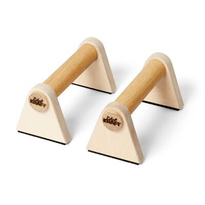 Handstand e maniglie push-up in legno - betulla / rovere