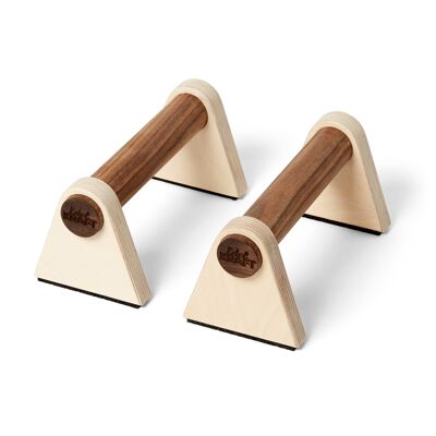 Handstand and push-up handles made of wood - birch / walnut