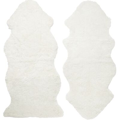 Curly 1,5-set sheepskin_White