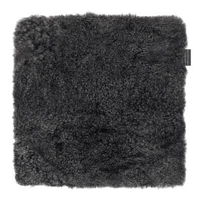 Curly seat cover sheepskin - square_Dark Grey