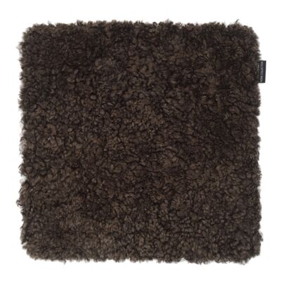 Curly seat cover sheepskin - square_Brown