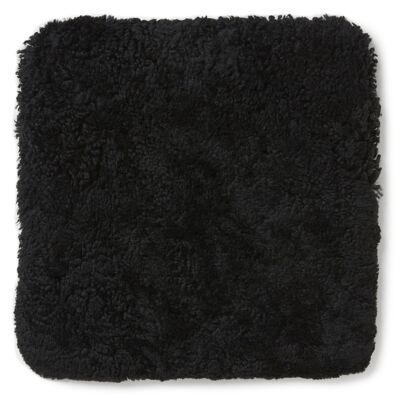 Funda de asiento rizada piel de oveja - square_Black