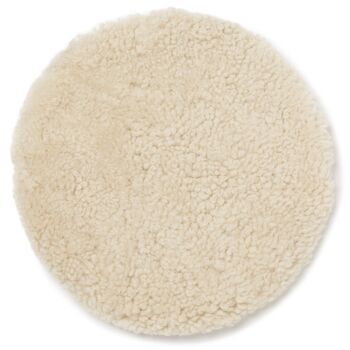 Peau de mouton bouclée - round_Beige 1