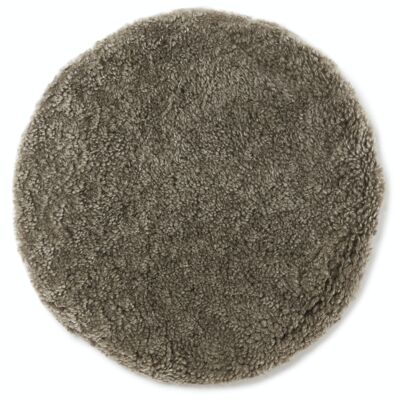 Chair pad CURLY sheepskin - round - Light Brown - Sahara