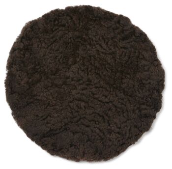 Peau de mouton bouclée - round_Brown 1