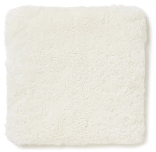 Curly pad sheepskin - square_White