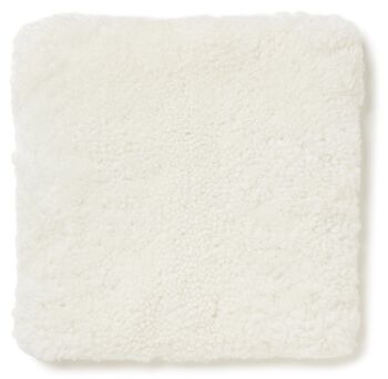 Coussin bouclé en peau de mouton - square_White 1