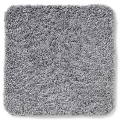 Chair pad CURLY sheepskin - square - Charcoal Silvergrey