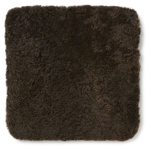 Curly pad sheepskin - square_Brown