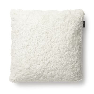 Housse de coussin bouclée mouton_Blanc