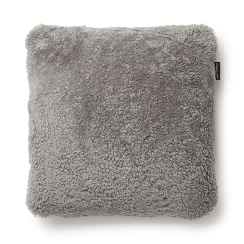 Curly cushion cover sheepskin_Natural Grey