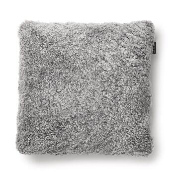 Housse de coussin bouclée mouton_Charcoal Grey Silver 1