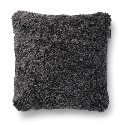 Curly cushion cover sheepskin_Dark Grey