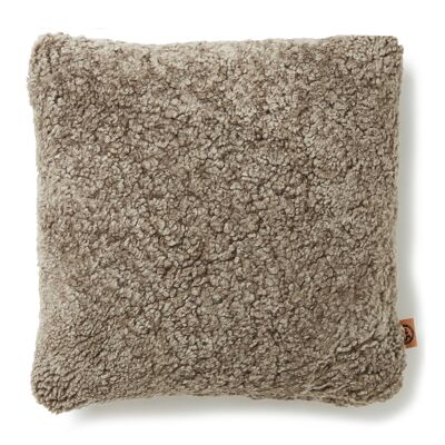 Curly cushion cover sheepskin_Light Brown_Sahara