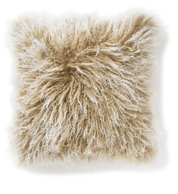 Housse de coussin Shansi en peau de mouton - Beige Snowtop 1