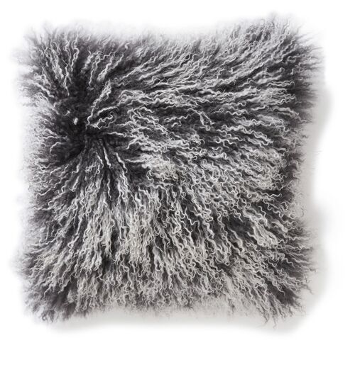 Shansi cushion cover sheepskin - Grey Snowtop