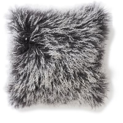 Shansi cushion cover sheepskin - Grey Snowtop