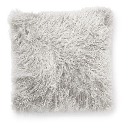 Shansi cushion cover sheepskin - Lightgrey Snowtop