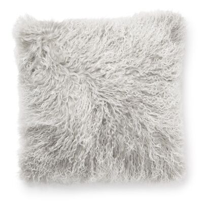 Cushion cover SHANSI Tibetlamb -Lightgrey Snowtop