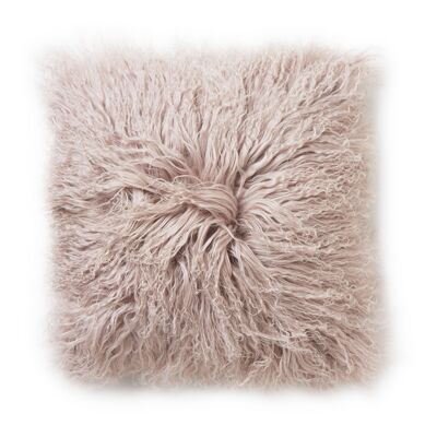 Valentine - Shansi cushion cover sheepskin - Pale Pink