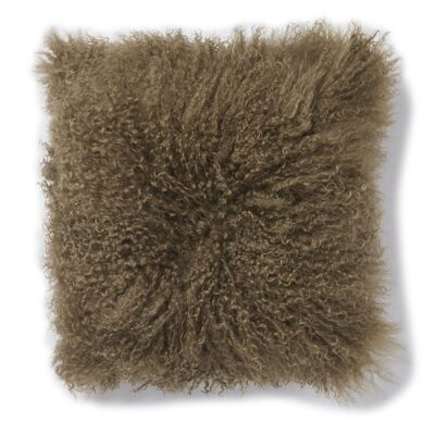 Shansi cushion cover sheepskin - Brown