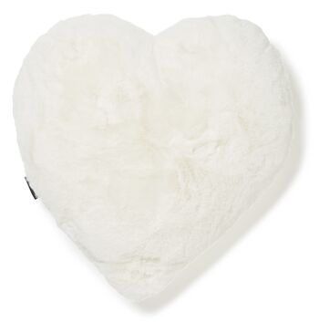 Valentine - Coussin moelleux coeur d'amour - Ivoire 1