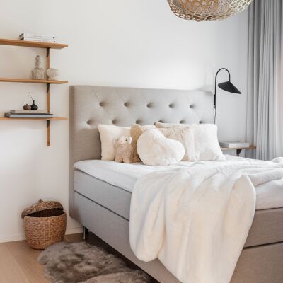 Coussin FLUFFY Coeur - Ivoire
