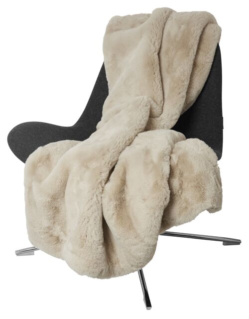 Fluffy elegant blanket - Beige