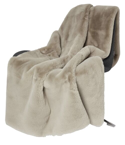 Fluffy elegant blanket - Taupe