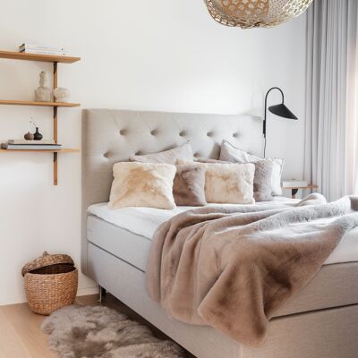 Plaid/Jeté FLUFFY - Taupe