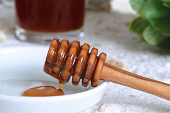 Cuillère à miel, poussoir à miel, environ 14 cm en bois d'olivier 3