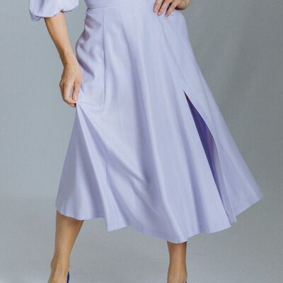 "Lilac LUST" Tencel Midi Skirt with Slit