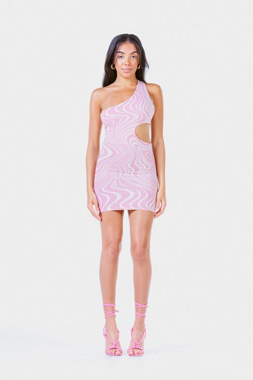 Delilah Cut Out Dress - Raspberry Ripple