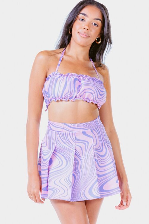 Camille Backless Top - Bubble Gum Swirl