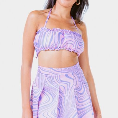 Camille Backless Top - Bubble Gum Swirl